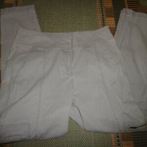 Eileen Fisher Pants PXS Light Grey Zip/Hooks closure Zip Hem Several Pockets